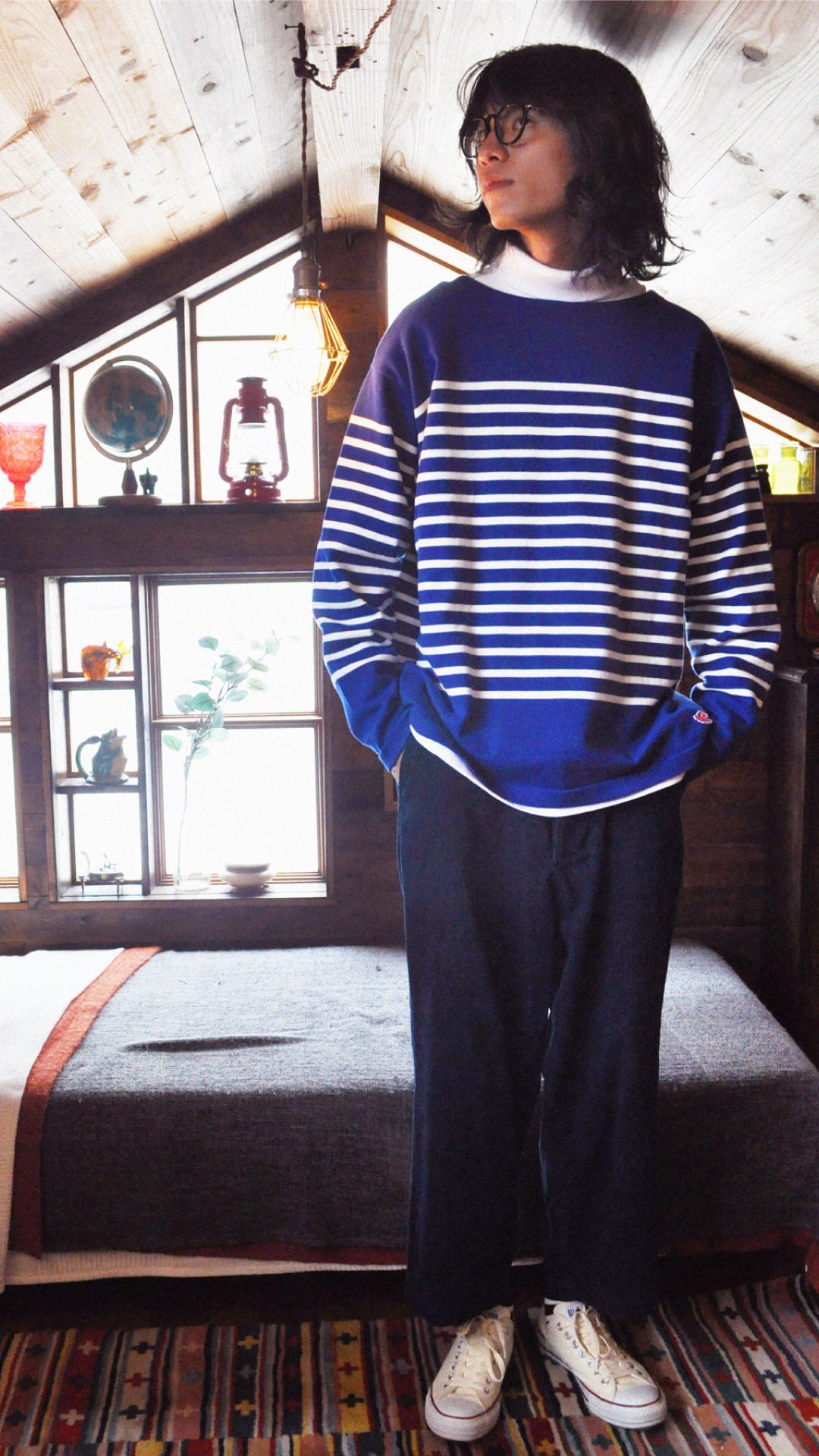 BOAT NECK L/S KNIT-SHIRT