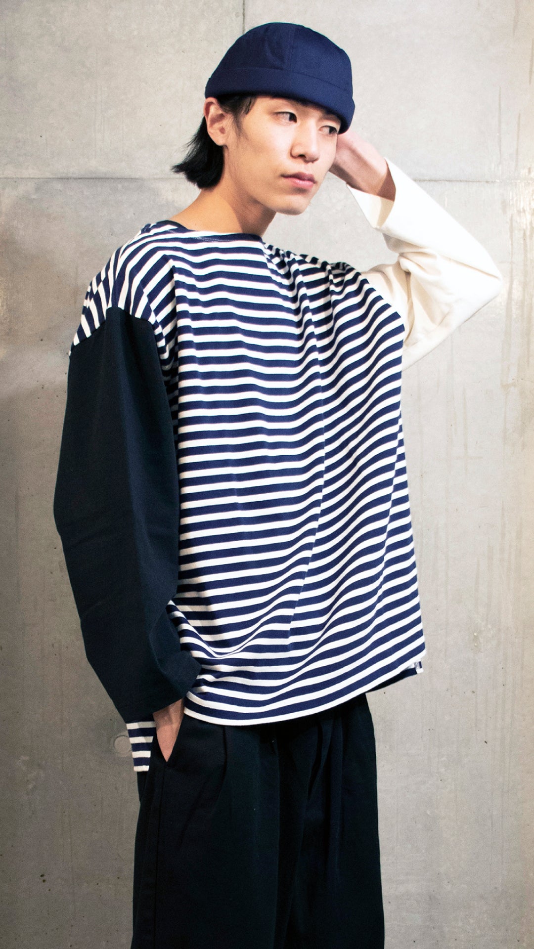 BOAT NECK LONG SLEEVE T-SHIRTS(CRAZY ver.)