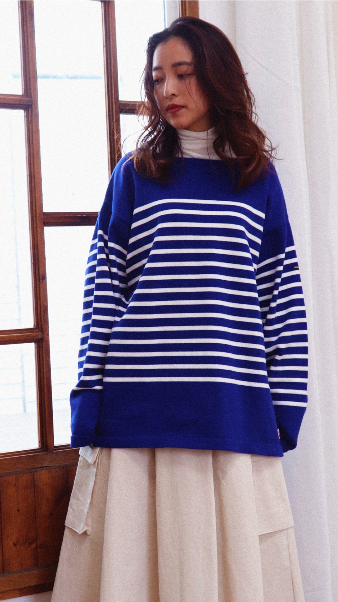 BOAT NECK L/S KNIT-SHIRT