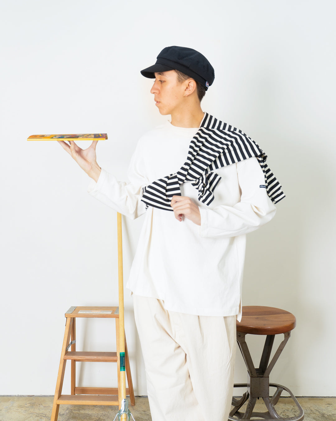 BOAT NECK LONG SLEEVE T-SHIRTS