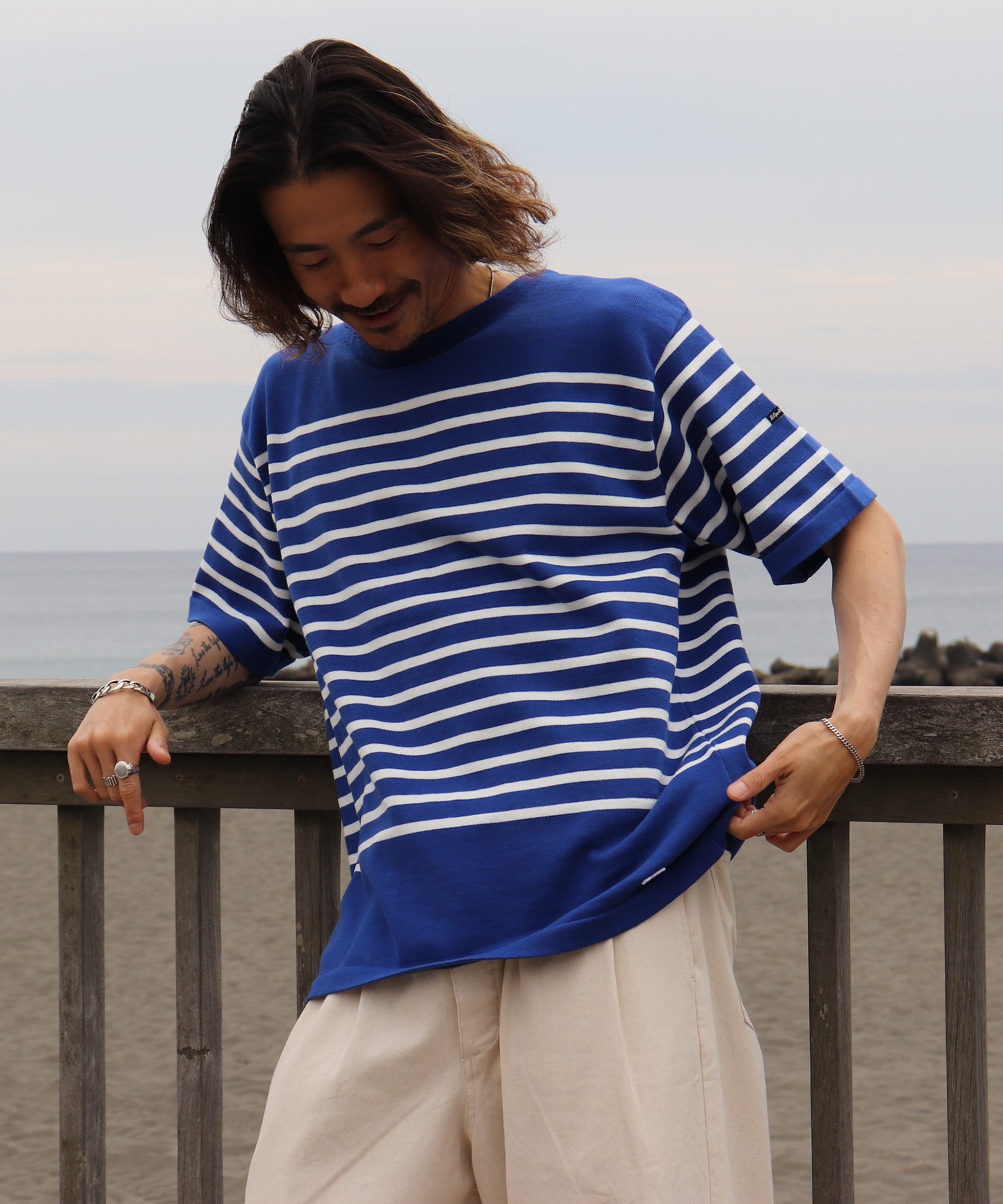 BOAT NECK S/S KNIT-SHIRT